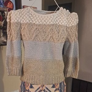 Vintage Handknit Jennifer Reed Sweater, Sz S